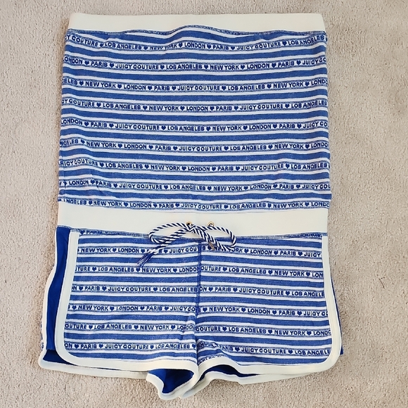 Juicy Couture Pants - Juicy Couture VINTAGE Striped Blue and White Romper Y2K NEVER WORN!